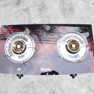 Kiam Double Burner Glass Gas stove Model No G-47 SunFlower