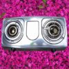 Kiam Gas Stove Steel Double Burner  | Model -tsr-2050 - Image 3