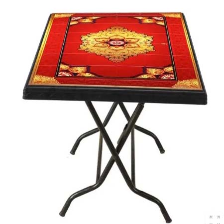 Deco Table 4 Seat S/L Print Maroon Black | RFL - Image 2
