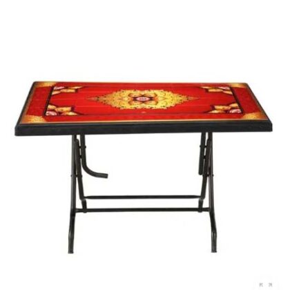 Deco Table 4 Seat S/L Print Maroon Black | RFL