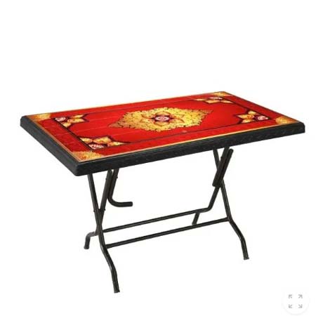 Deco Table 4 Seat S/L Print Maroon Black | RFL - Image 3